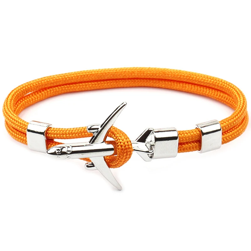 Высококачественный серебристый оранжевый браслет с летательным аппаратом для
