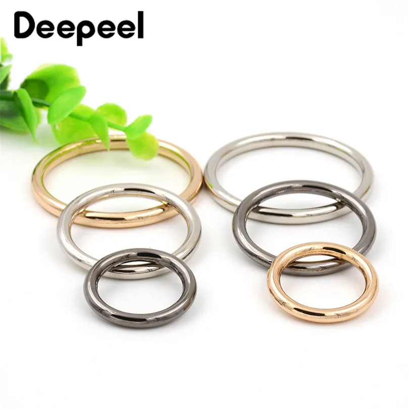 

10pcs Deepeel 15-60mm O Ring Metal Circles for Shoes Hats Strap Ring Buckles DIY Clothes Luggage Bags Hardware Accessories H1-1