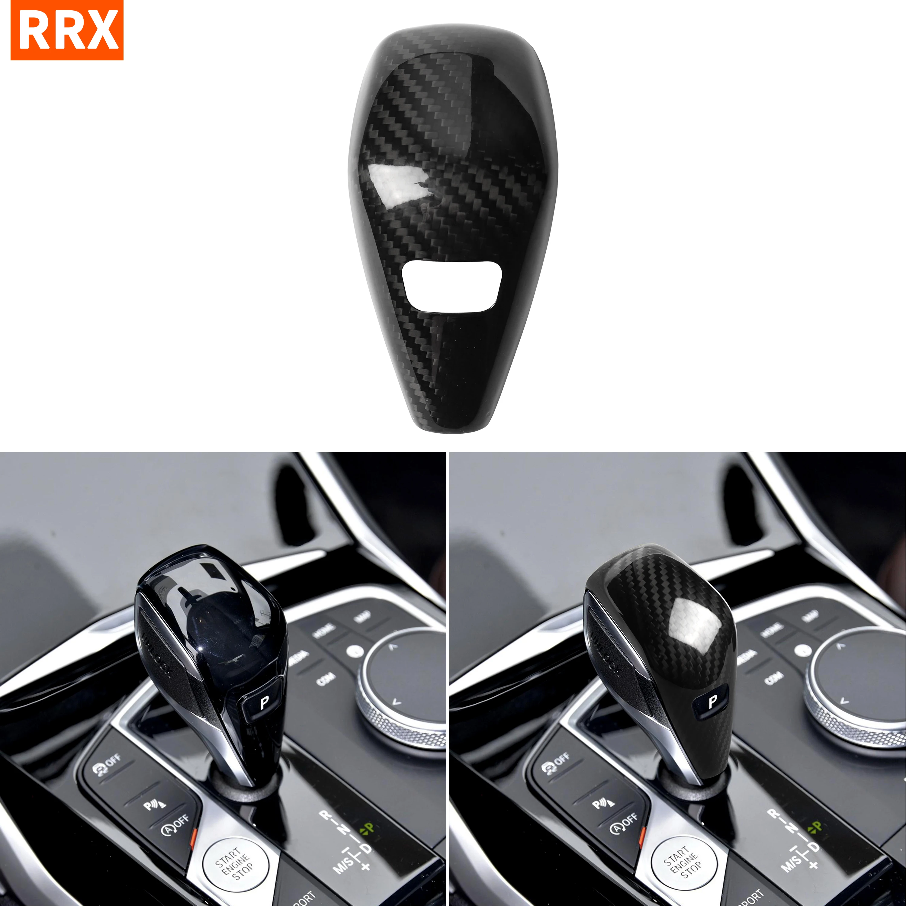

For BMW 3 Series G20 G28 2019-2020 Carbon Fiber Gear Shift Knob Cap Shifter Lever Head Insert Cover Car Accessories