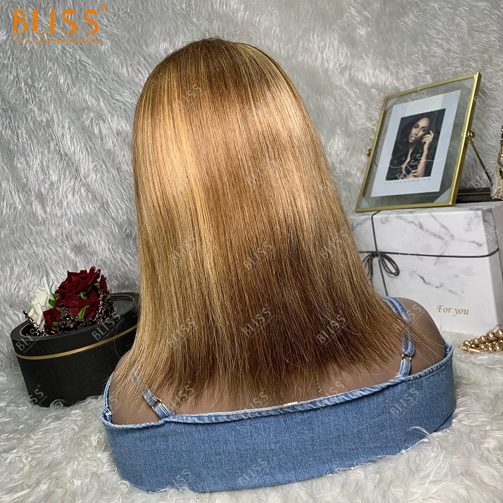 Волосы Bliss 13x4x 4 на сетке спереди человеческие волосы хайлайтер боб парики Омбре