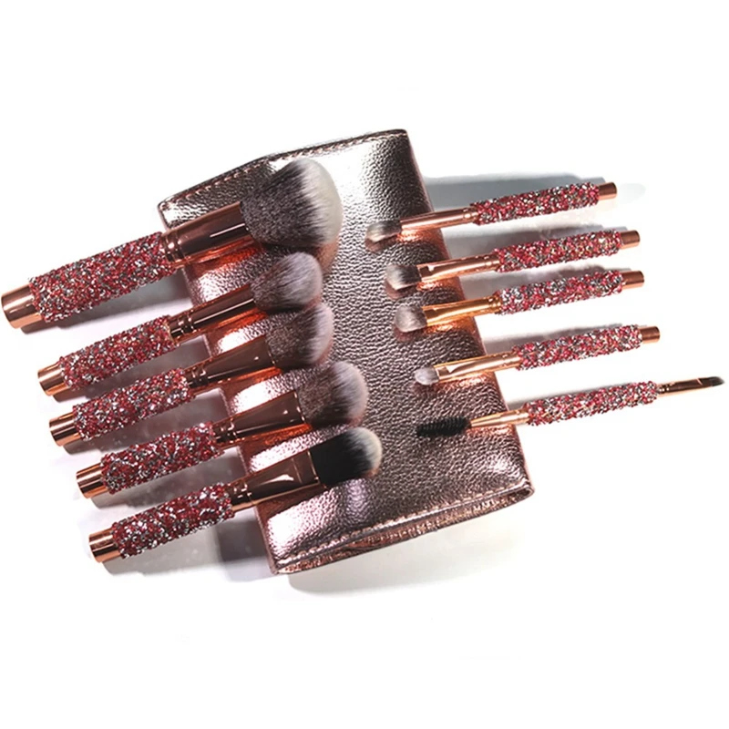 10 шт./компл. набор кистей для макияжа с бриллиантами женщин инструмент Базовая