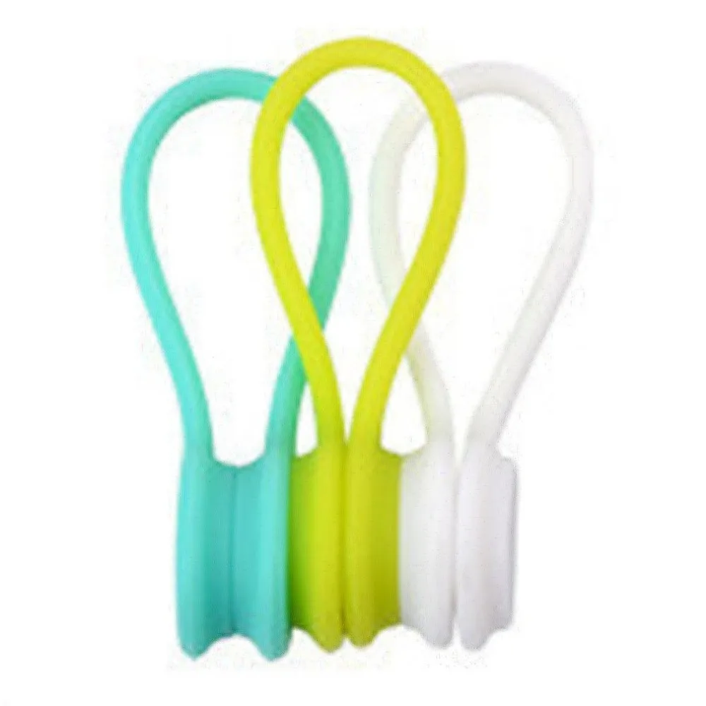

3pcs Cable Organizer Soft Silicone Magnetic Cable Winder Cord Earphone Storage Holder Clips Cable Winder For Earphone Data Cable