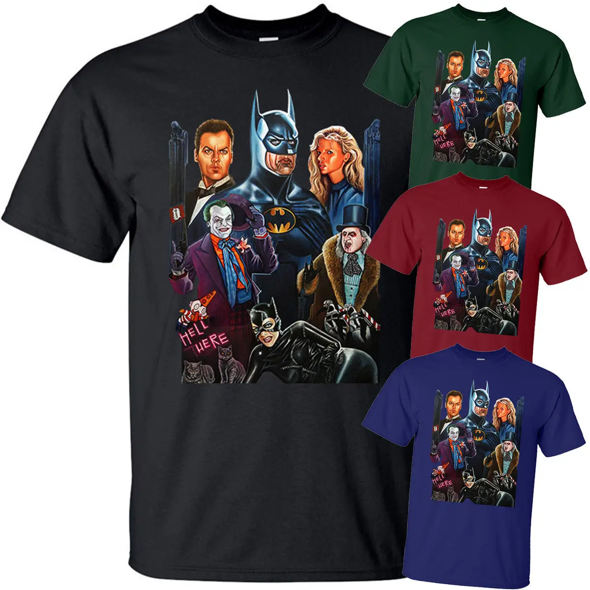 Бэтмен возвращается V2 постер фильма 1992 футболка темно синий черный все размеры S