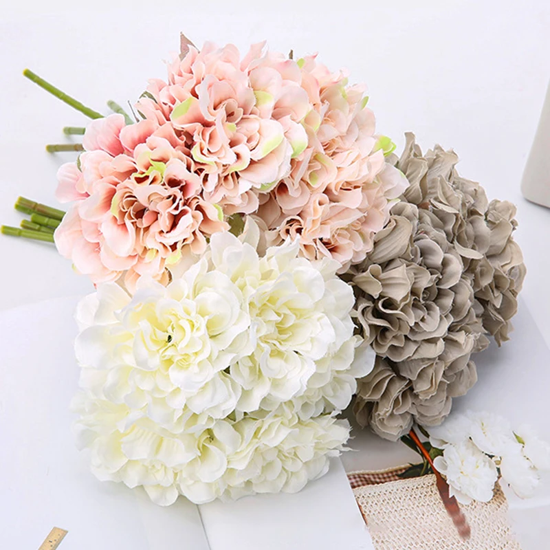 5 шт./лот розовые шелковые розы пионы украшения свадебный букет для дома дешёвые