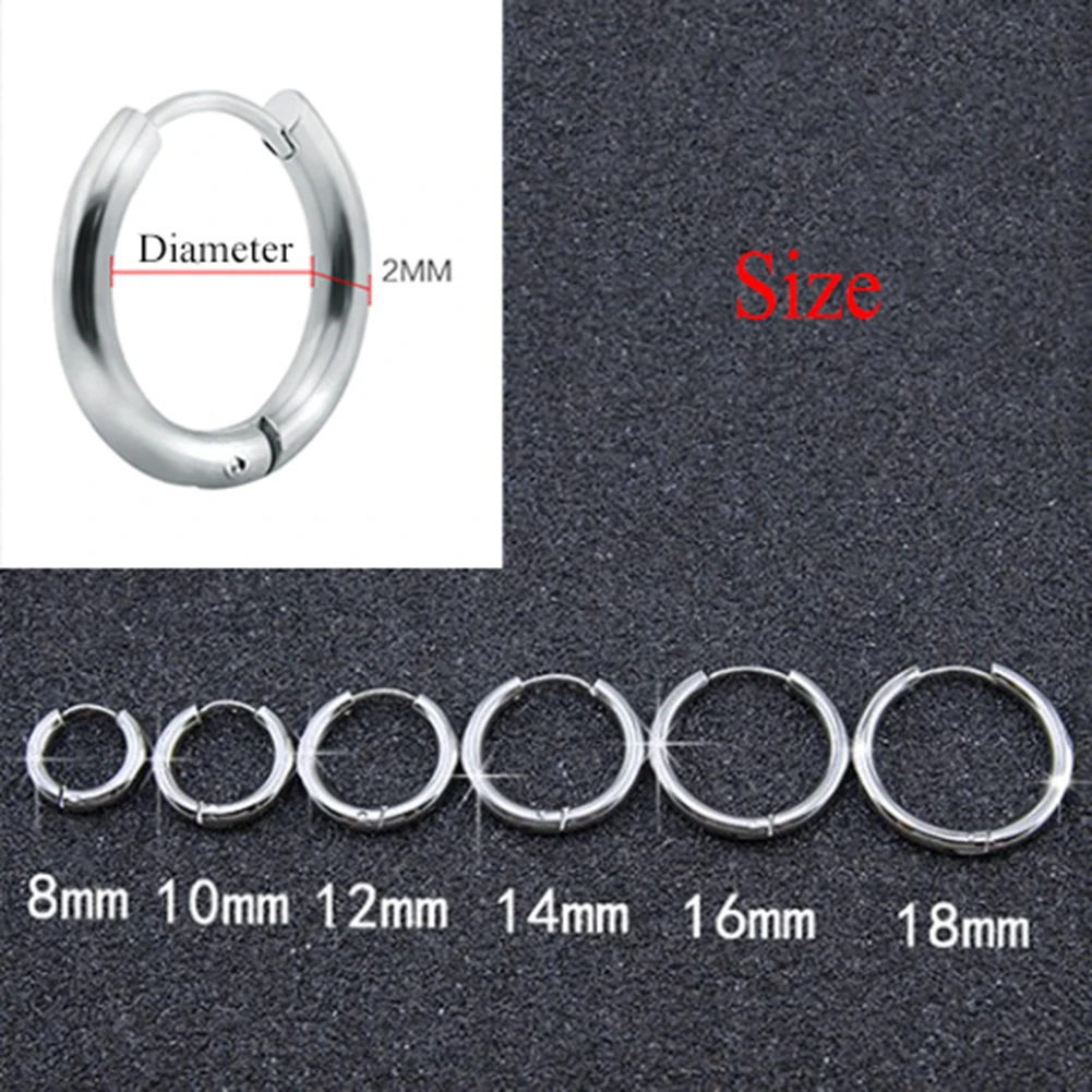 1 шт. модные серьги в стиле панк хип хоп для женщин и девушек простые круглые