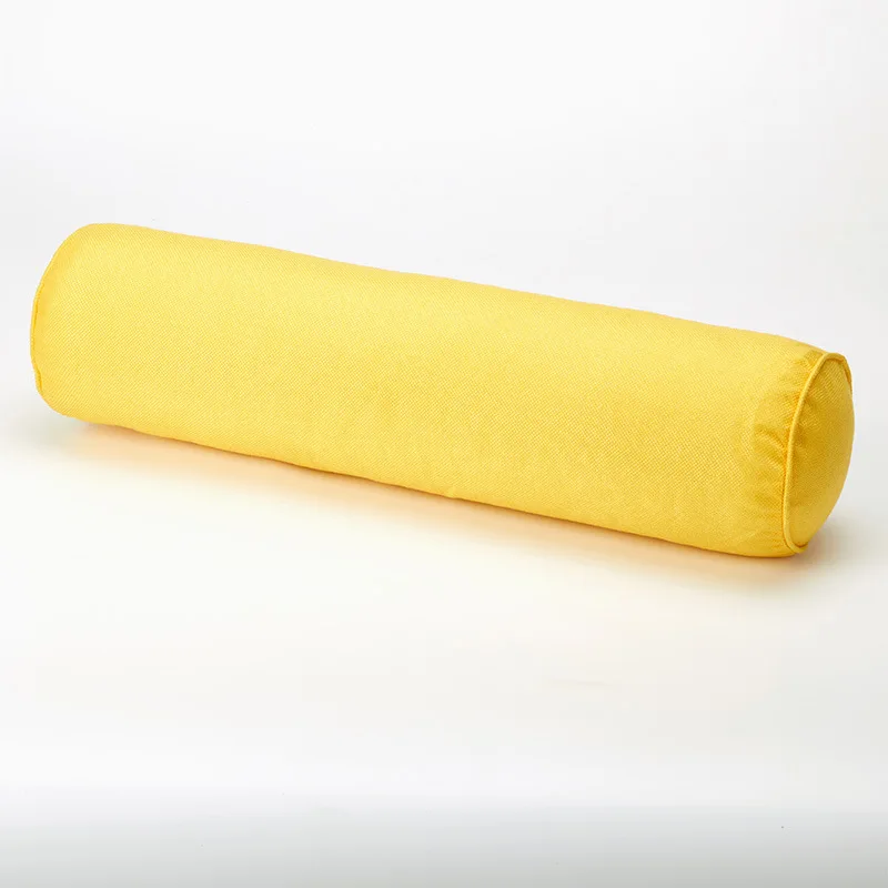 yellow Сплошной цвет круглый съемный моющийся пиломатериал Подушка кровать рулон Подушка голова нога задняя поддержка светильник дорожная подушка-столбик - Цвет: yellow