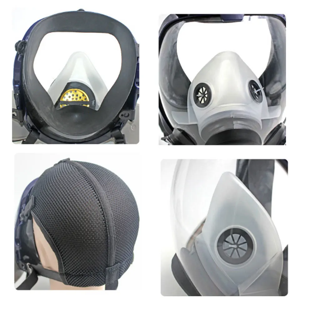 Маска химическая 6800 7 в 1 пылезащитный респиратор силиконовые Полнолицевые