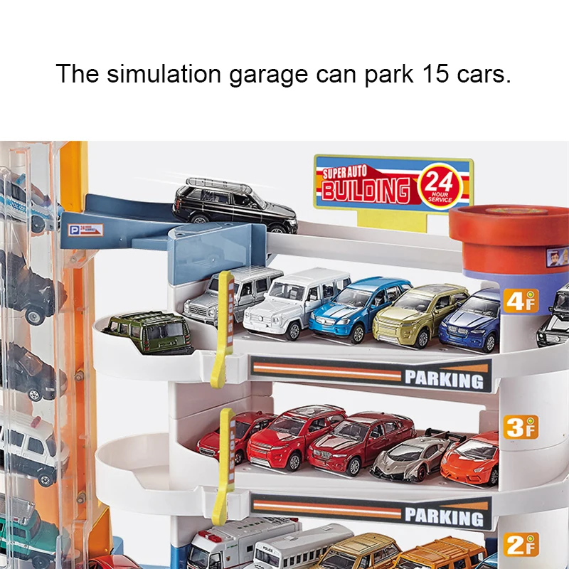 Игрушечная Автостоянка для автомобиля, костюм, 3D большой Электрический многослойный трек, гоночный Электрический Железнодорожный вагон, Детские обучающие игрушки, подарки