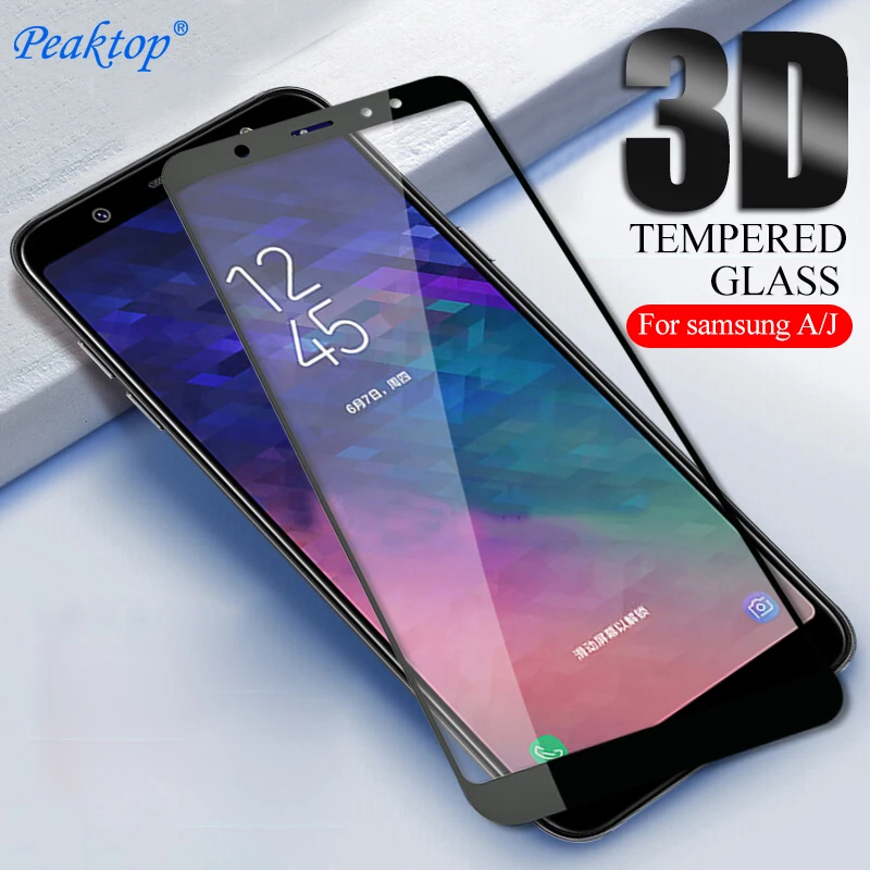 Защитное стекло для Samsung Galaxy J4 J6 A6 A8 Plus A5 A7 J7 J8 2018 закаленное на Samsun Sumsung Galax j 4 6 a 8 5