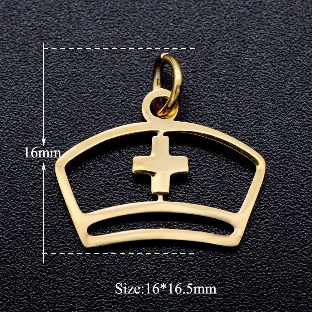 5 шт./лот Очаровательная подвеска из нержавеющей стали 316L в виде медсестры сделай