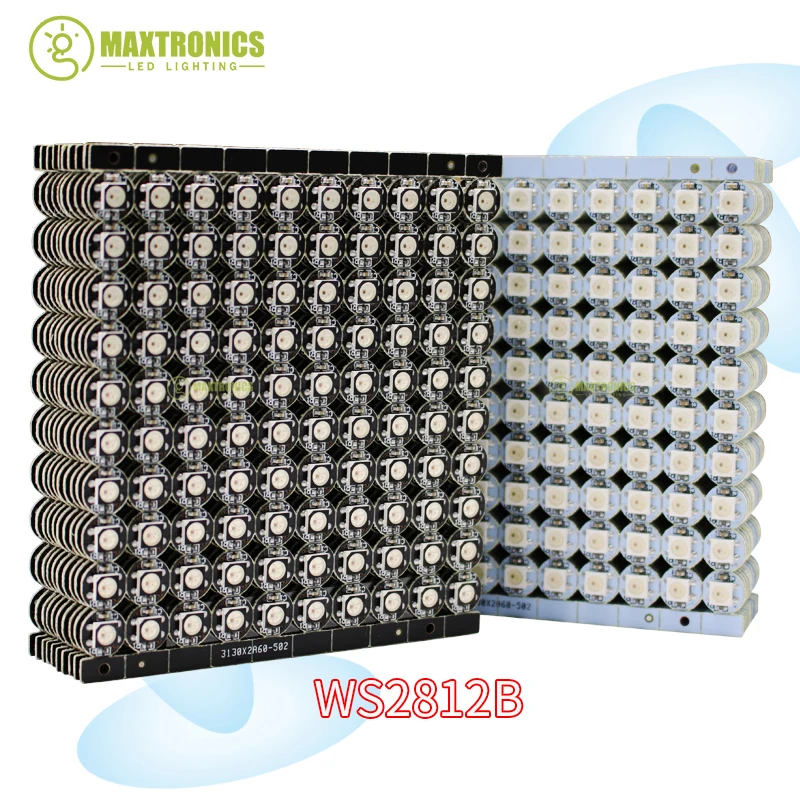 Светодиодный чип WS2812B 100 шт. с платой радиатора черный/белый PCB (10 мм * 3 мм) 5 в пост.