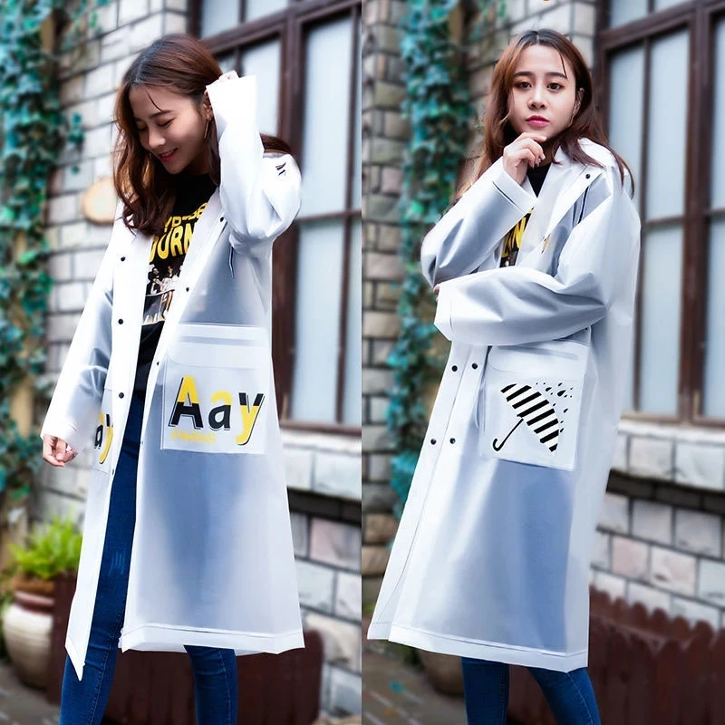 

Брендовый водонепроницаемый длинный дождевик с принтом для взрослых, женский и мужской дождевик с капюшоном для активного отдыха, походов, ...