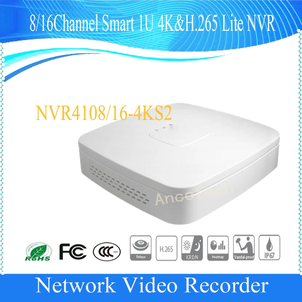 

Dahua CCTV 16Ch Smart 1U Lite 4K&H.265 Network Video Recorde English Version H.265 DHI-NVR4116-4KS2