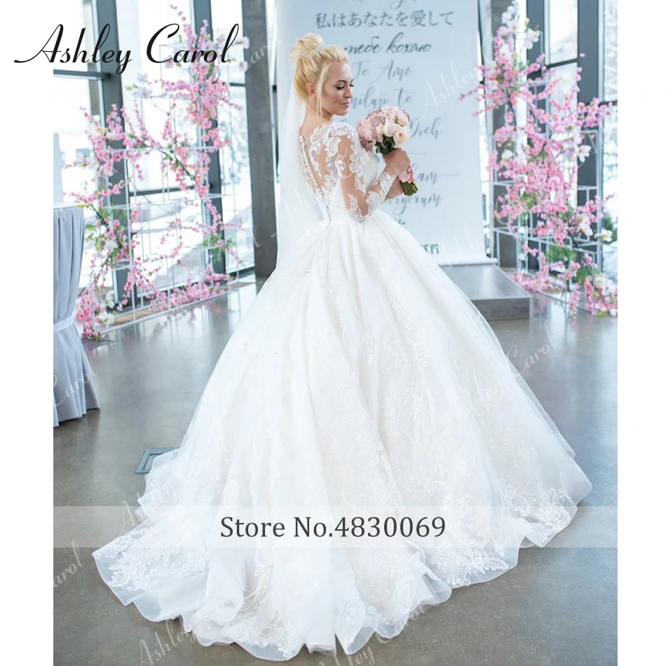 Свадебное платье с длинным рукавом Ashley Carol 2020 романтичное пляжное ТРАПЕЦИЕВИДНОЕ