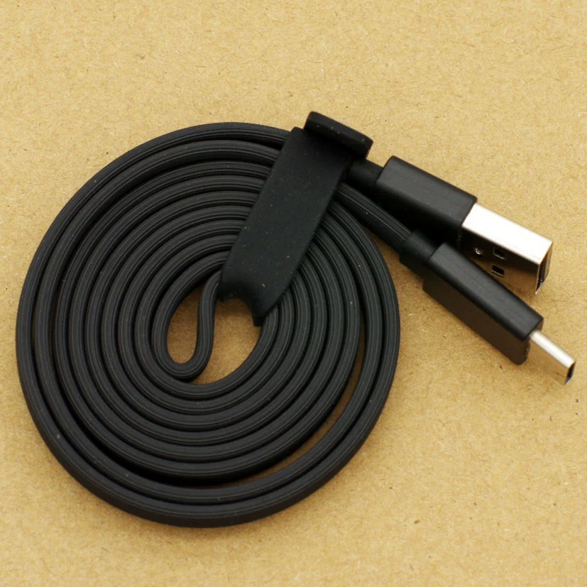 Кабель для передачи данных типа C кабель зарядки медный плоский 3A черный |