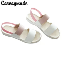 careaymade literary art sandals original handmade sand beach korean students summer shoes breathing and fresh female shoes