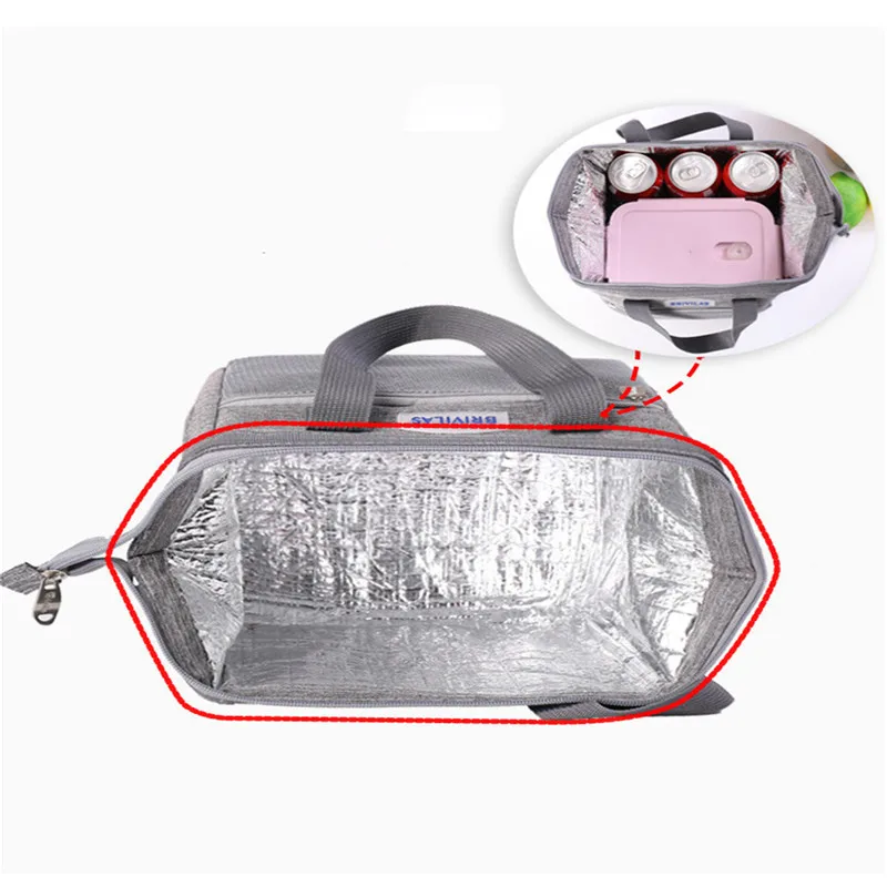 

New Portable Lunch Bag Thermal Insulated Lunch Box Tote Cooler Handbag Bento Pouch Dinner Container School Food Storage Bags