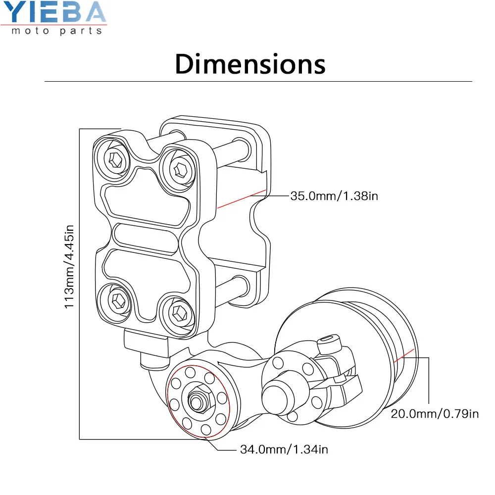 Высококачественные алюминиевые аксессуары для мотоциклов натяжитель цепи пух 400