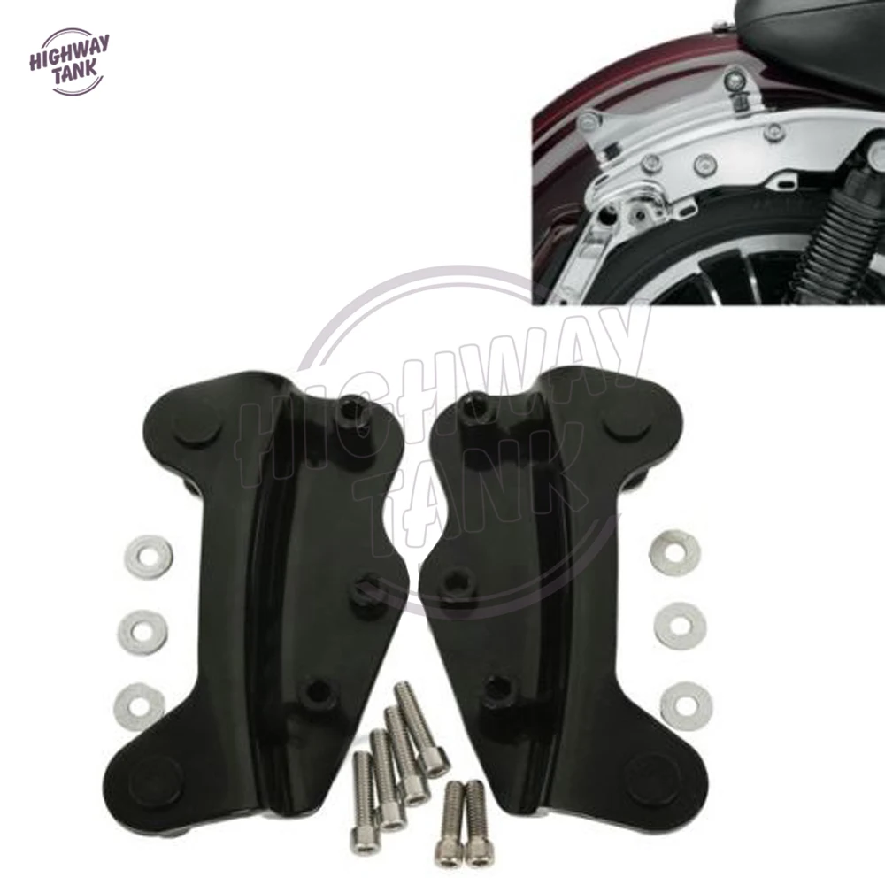 

Black Motorcycle Luggage Rack 2 Up Tour Pak + 4 Point Docking Kit Case for Harley FLHT FLHX FLTR FLHX 2009-2013