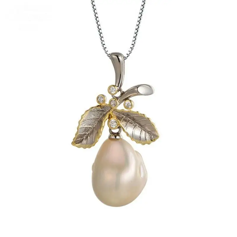 S925 Стерлинговое простое ожерелье из ракушек стандартная Подвеска для женских