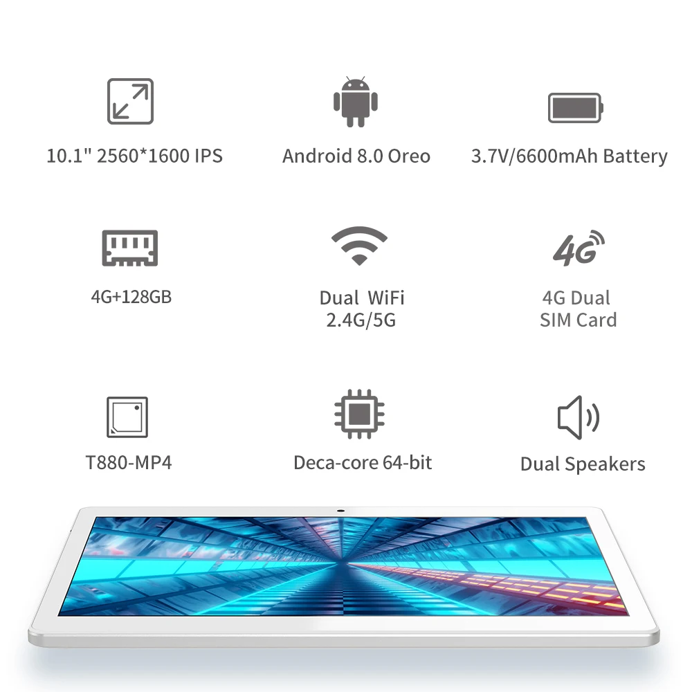 

ALLDOCUBE M5X Pro Game Super Tablet 10.1 Inch IPS Display MTK X27 Deca Core 4GB RAM 128GB ROM Android 8.0 GPS Dual WIFI