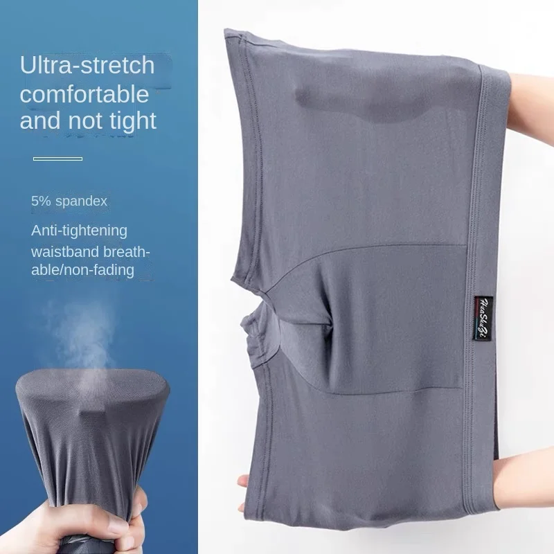 4pcs/lot Bamboo Fiber Men's Boxer Pantie Underpant plus size XXXXL large size shorts breathable underwear  6XL 7XL 8XL9XL