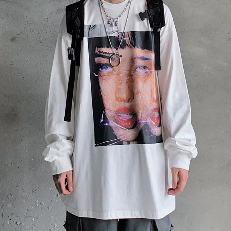 

Autumn Winter Streetwear Women Gothic Graphic Hoodie Kpop Cool Oversized Puulovers High Street Thick Sweatshirt Girl