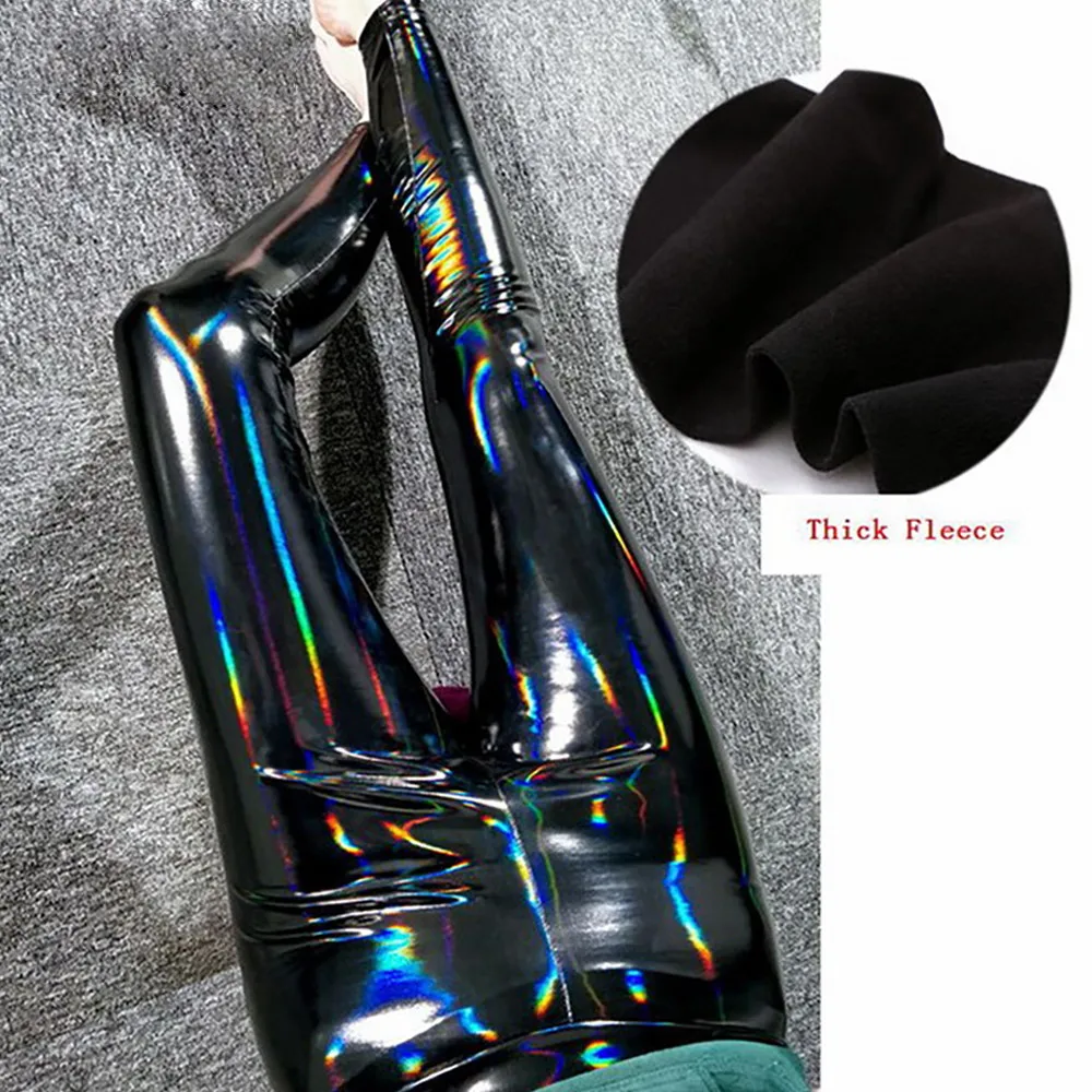 Женские леггинсы из ПУ кожи черные облегающие длинные штаны женские M L XL XXL