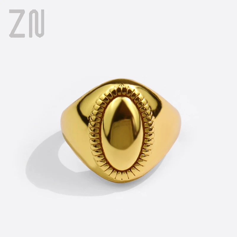 

ZN Simple Vintage Opening Ring Fashion Trendy Jewelry Accessories Gifts Personality Ins Style adjustable Finger Rings for Women