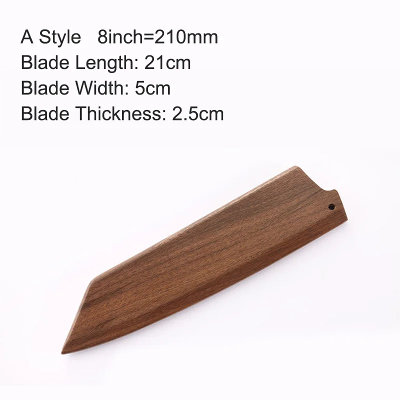Walnut Wood Knife Sheath 4 5 6 7 8 9 inch Slicer Meat Damascus Japanese Chef Santoku Knives Blade Protector Scabbard Tool | Дом и сад