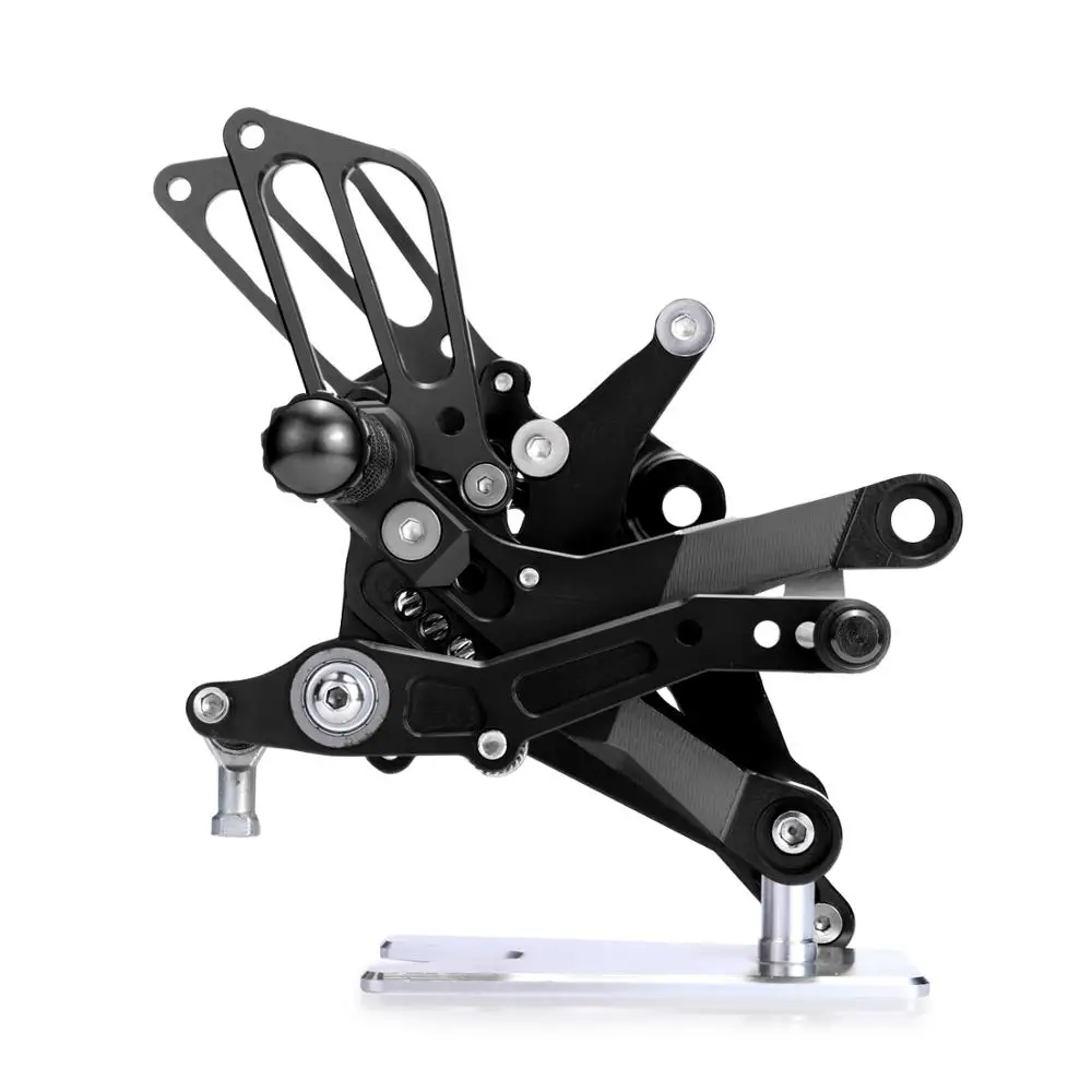 Для Kawasaki Rearset Ninja 400 250 с ЧПУ Регулируемые задние комплекты сдвиг Подножки подножки педали Ninja400 Ninja250 - Цвет: Черный