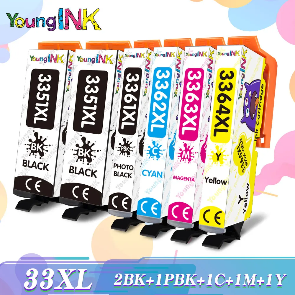 

YOUNGINK Compatible For EPSON T33XL T3351 XL Ink cartridge For Expression Premium XP 530 540 630 640 635 645 830 900 Printer
