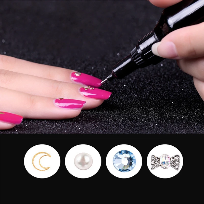 10 мл точечный сверлильный гель клей УФ для ногтей Стразы маникюра украшение с
