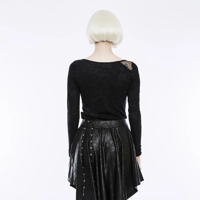Женский укороченный топ в стиле панк рейв с длинным рукавом|punk rock clothes|rock clothescrop top