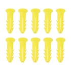 Пластиковые расширительные трубы uxcell, 300 шт., 6x26мм, колонна для бетонной Анкерной стены, желтая вилка, высокое качество, пластик, высокая эластичность