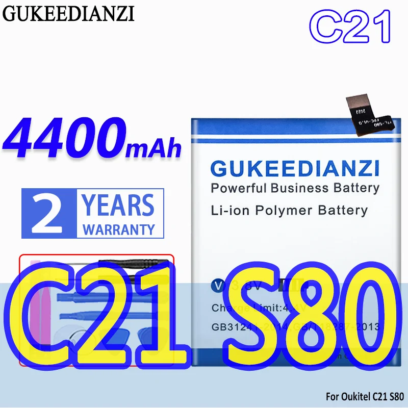 Аккумулятор большой емкости GUKEEDIANZI C21 4400mAh для Oukitel S80 Bateria | Мобильные телефоны и