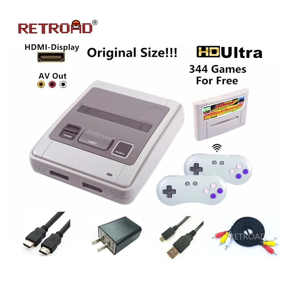 16 бит Супер ретро оборудование видео Игровая приставка RETROAD SFC52HD для Snes картридж 2