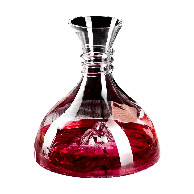 

Crystal Glass Wine Decanter Quick Wine Decanter Creative Bottom Iceberg Wine Dispenser Home