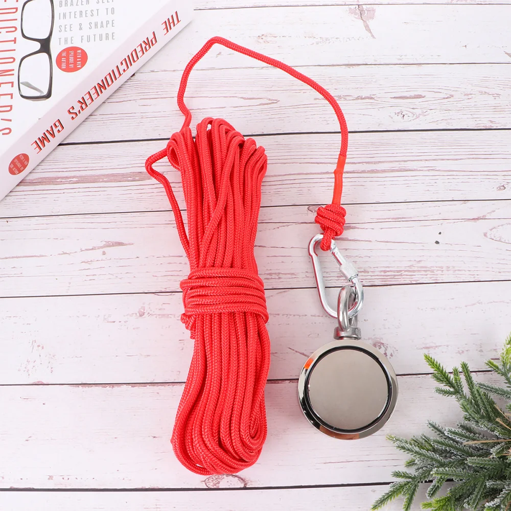 

Practical Salvage Rope Ring Magnets Fishing Device Magnetic Sand Hitch Set Fishing Accessory (Pulling 120KG)
