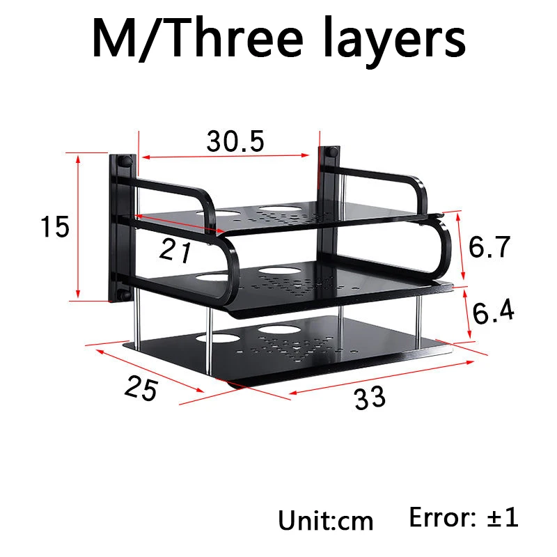 

Настенный кронштейн черный и серебристый для роутера/ТВ-приставки/DVD-плеера/телефона