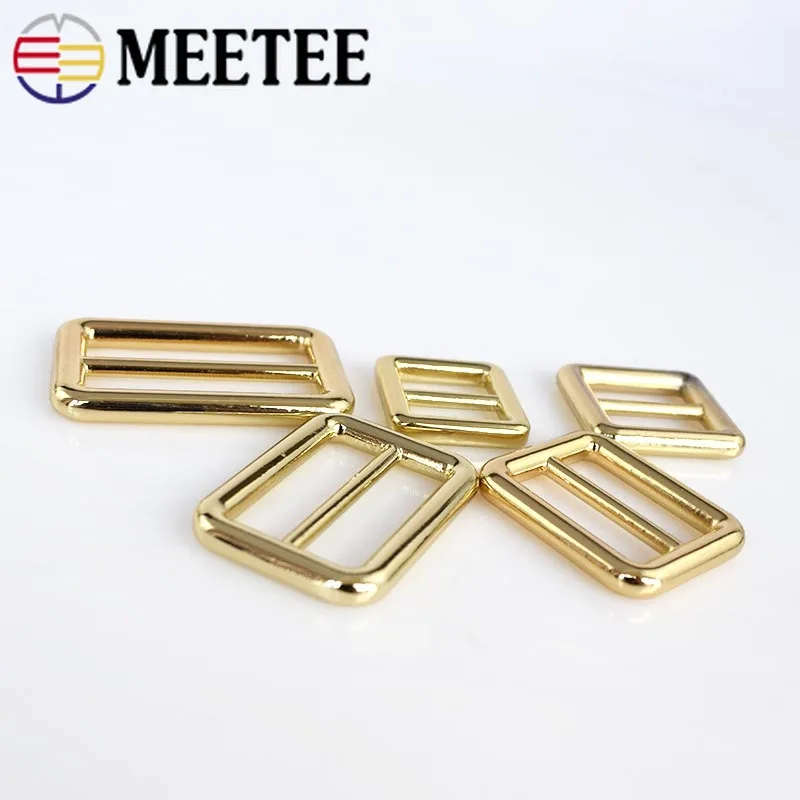 Meetee 4 шт. 15/20/25/32/38 мм металлическая сумка с регулировкой золотистого цвета пряжки