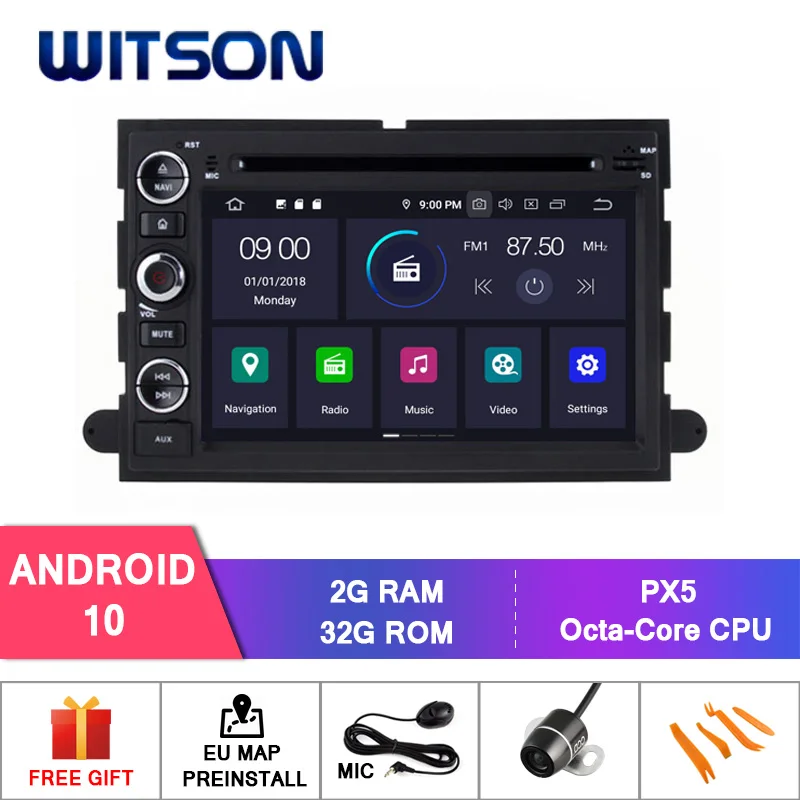 WITSON Android 10 0 IPS HD экран для автомобильной мультимедийной системы FORD F150 4 Гб RAM + 64 FLASH -