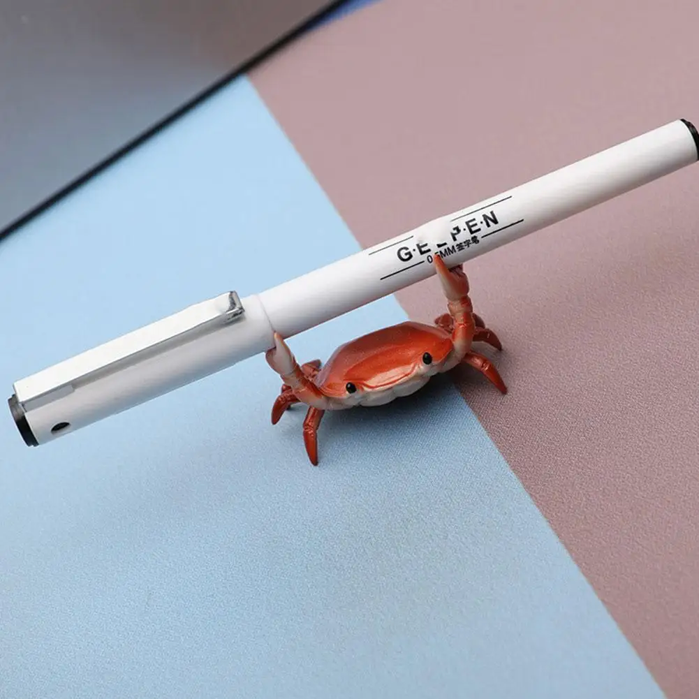 

New Japanese Creative Cute Crab Pen Holder Weightlifting Storage Gift Penholder Rack Bracket Stationery Crabs F4O6