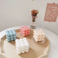 bubble cube candle cute soy wax aromatherapy small candles scented relaxing birthday gift home decor children gift 6x6cm