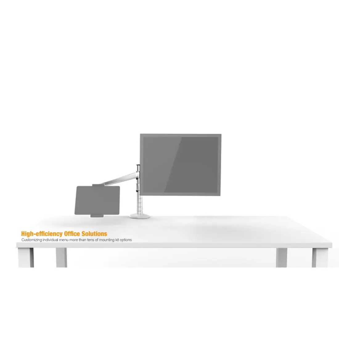 XT-XINTE Aluminum Alloy Double-section Arm Combined Bracket Adjustable For Monitor 9-10 inch Tablet PC Desktop Laptop Notebook