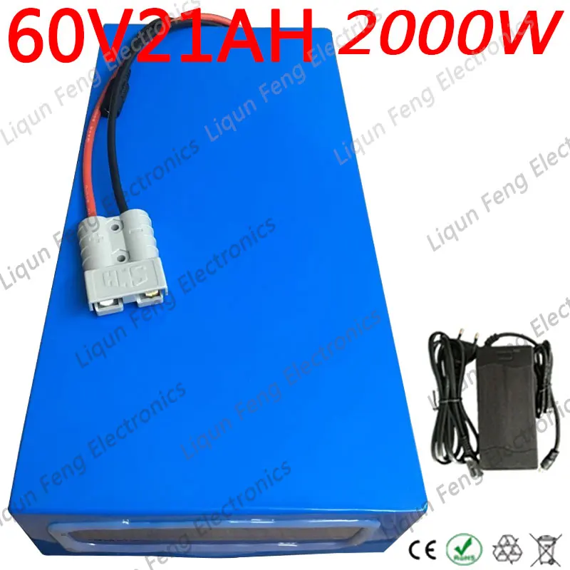 Таможенный налог 60V 1500W 1800W электрический скутер Батарея 60V литиевая Батарея пакет 60V 15AH 18AH 20AH Электрический велосипед Батарея