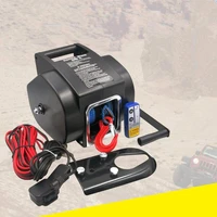 12v 5000lbs marine winch nylon ropewire rope winch for field rescue