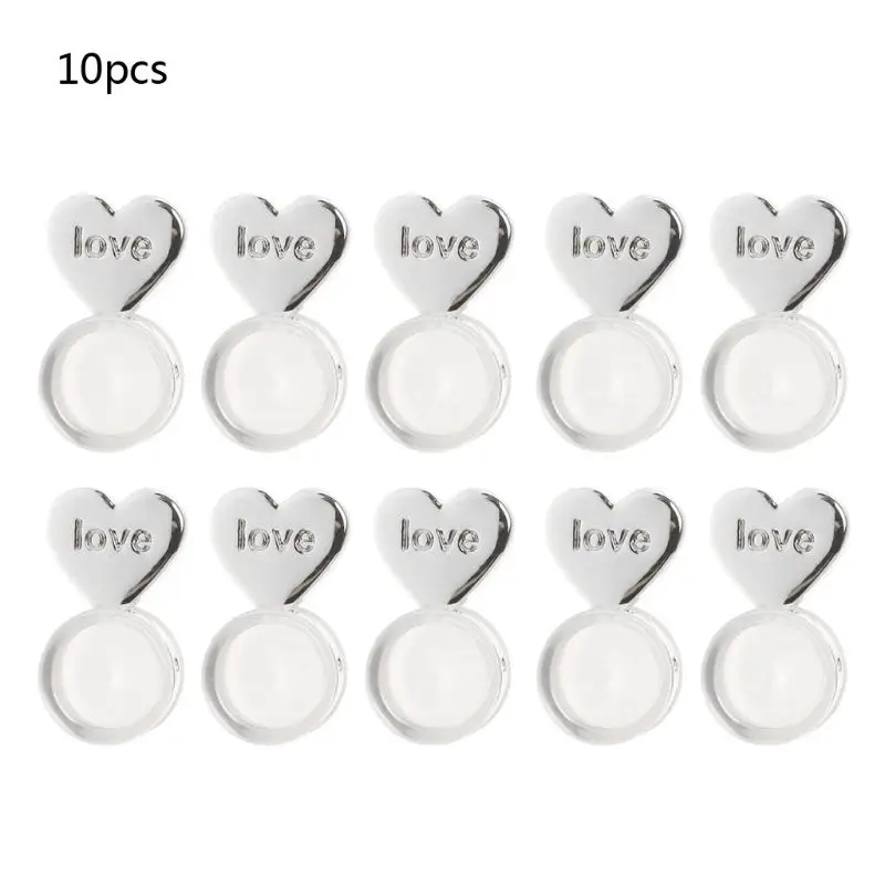 

10Pcs Heart Love Magic Earring Lifters Earring Lifts Backs Adjustable Hypoallergenic Earring Nuts Ear Lobe Support