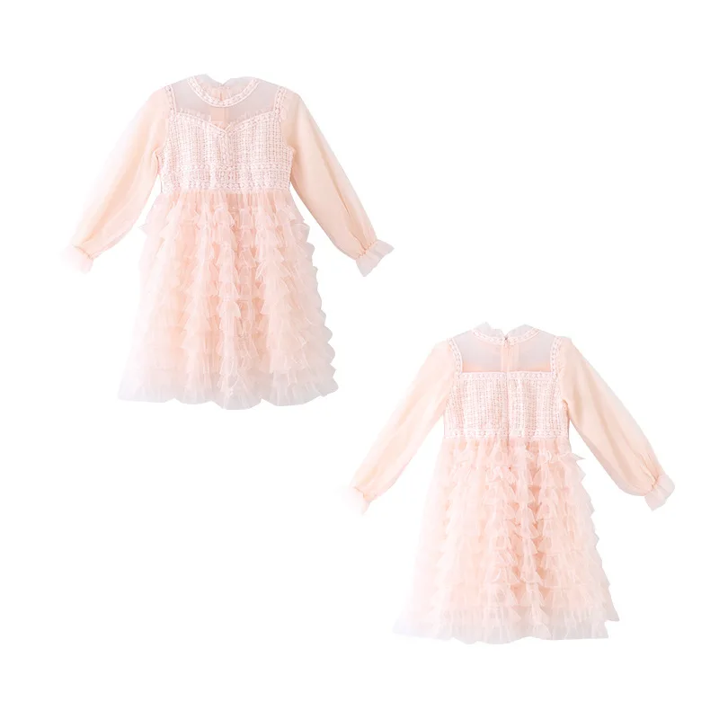 

2020 girls clothing girls lace long sleeve dress elegant temperament cake dresses children girls princess dress kids clothes