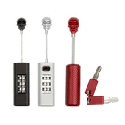 Высококачественный металлический замок для багажа для путешествий в тренажерном зале, нагрудный ящик, замок из стальной проволоки с ключом, цифрами, паролем, комбинированные противоугонные замки